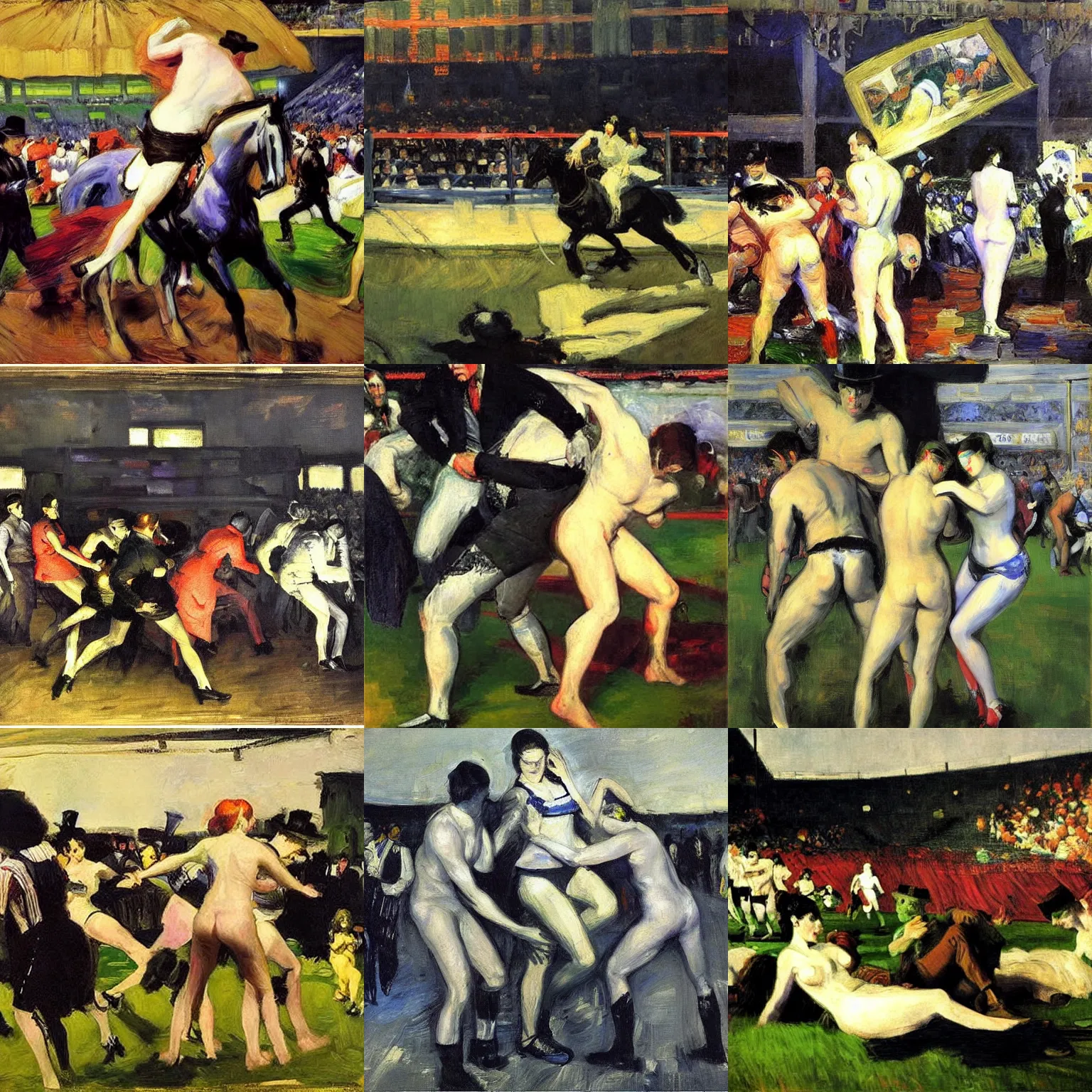 Prompt: an artwork by george bellows