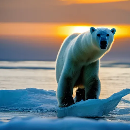 Image similar to polar bear surfing, iceberg in background, ultra realistic, award winning dslr photography, global illumination, radiant lighting