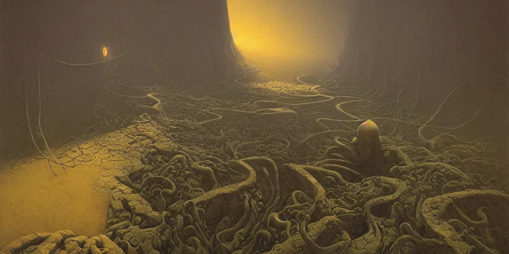 Image similar to runescape, zdzisław beksinski