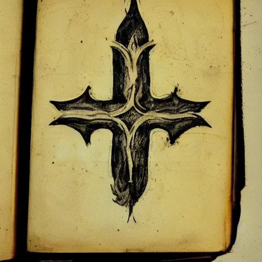 Image similar to magic holy fire iconography old book vintage bible occult rune sketch alchemy ink