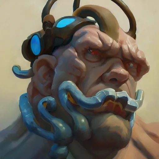 Image similar to greg manchess portrait painting of yog sothoth as overwatch character, medium shot, asymmetrical, profile picture, organic painting, sunny day, matte painting, bold shapes, hard edges, street art, trending on artstation, by huang guangjian and gil elvgren and sachin teng