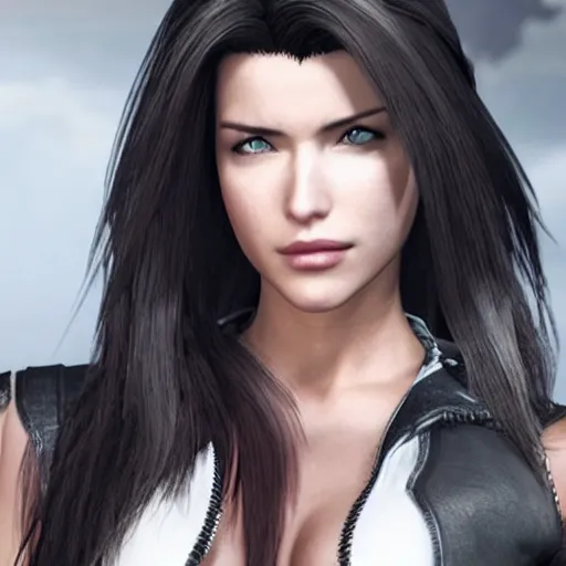 Image similar to Jacqueline MacInnes Wood as Tifa Lockhart in Final Fantasy VII Remake