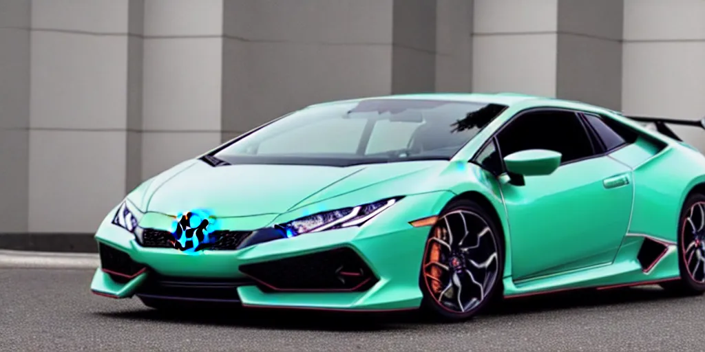 Image similar to honda civic in the shape of lamborghini huracan