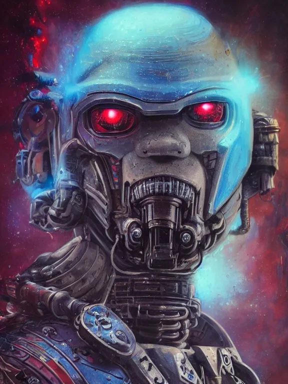 Prompt: art portrait of a space marine ,8k,by tristan eaton,Stanley Artgermm,Tom Bagshaw,Greg Rutkowski,Carne Griffiths, Ayami Kojima, Beksinski, Giger,trending on DeviantArt,face enhance,hyper detailed,minimalist,cybernetic, android, blade runner,full of colour,