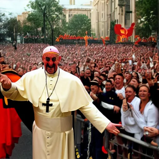 Prompt: Hulk Hogan as the pope, RAW image, high quality, photo, camera