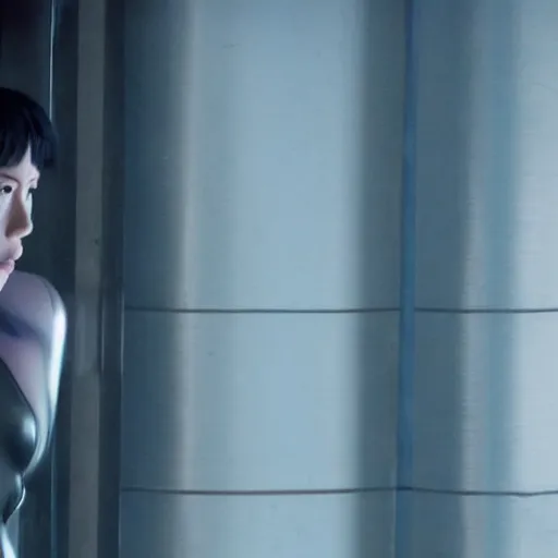 Prompt: ghost in the shell live action shot