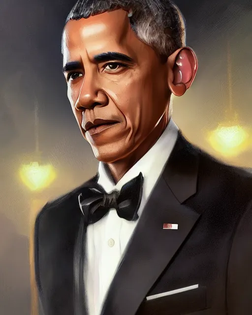 Prompt: portrait of holy mythical god barack obama, fantasy, intricate, elegant, highly detailed, digital painting, artstation, concept art, smooth, sharp focus, illustration, by artgerm and greg rutkowski