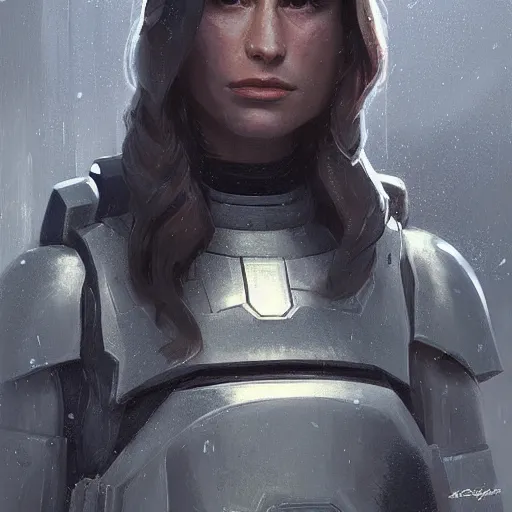 Image similar to portrait of a man by greg rutkowski, jaina solo, wearing the tactical gear of the galactic alliance, star wars expanded universe, she is about 1 6 years old, highly detailed portrait, digital painting, artstation, concept art, smooth, sharp foccus ilustration, artstation hq