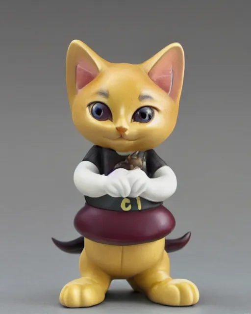 Prompt: disney, discontinued character WAKO CAT , 1940, figurine, detailed product photo