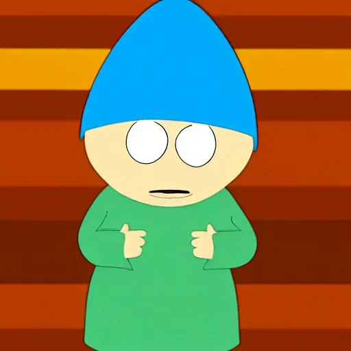 Image similar to a towelie from south park decided to puff