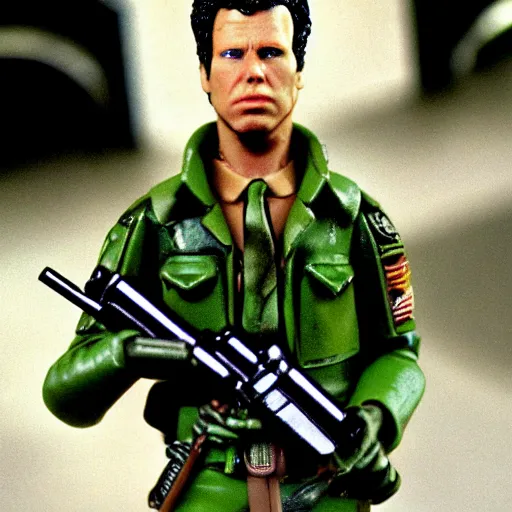 Image similar to Tom Waits as a G.I. Joe action figure from the 1980s