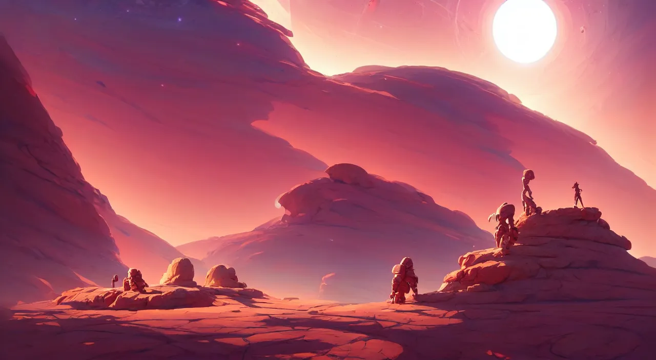 Image similar to base on mars, in marble incrusted of legends heartstone official fanart behance hd by Jesper Ejsing, by RHADS, Makoto Shinkai and Lois van baarle, ilya kuvshinov, rossdraws global illumination