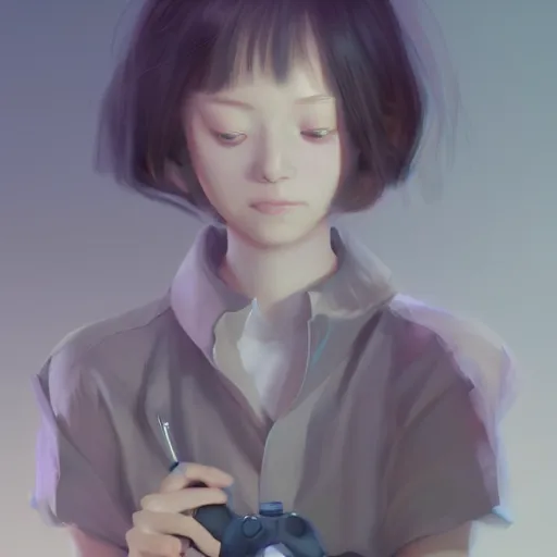 Image similar to beautiful huggy-wuggy from poppy-playtime the video game, digital painting by Hiyao Miyazaki, Studio Ghibli, Yanjun Cheng, portrait, cinematic lighting, highly detailed, concept art, Atmosphere, illustration, smooth, sharp focus, editor's pickup, trending on artstation, trending on deviantart