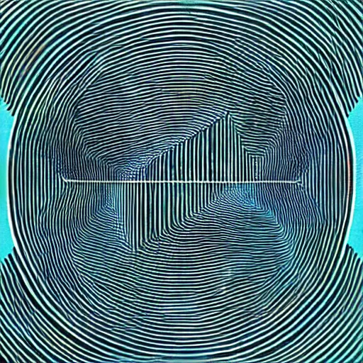 Image similar to beach house album artwork, op art, album cover