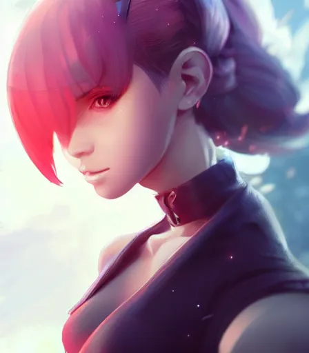 Prompt: beautiful portrait of a gorgeous personal trainer who looks like 2B , character design by charlie bowater, ross tran, artgerm, and makoto shinkai, detailed, soft lighting, rendered in octane