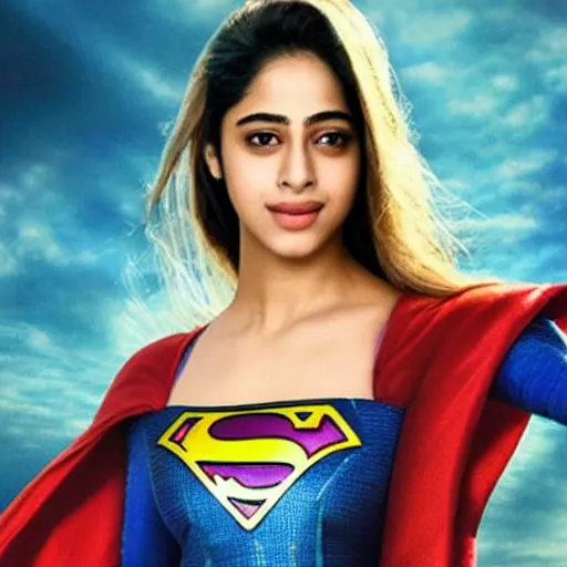 Image similar to artwork of janhvi kapoor as supergirl