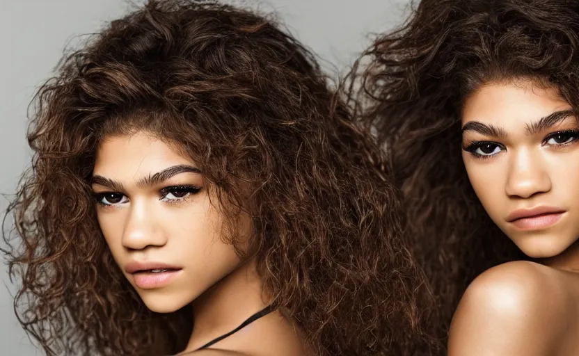 Prompt: photographic portrait by Andy Gotts of Zendaya, closeup, sigma 85mm f/1.4, 15mm, 35mm, 4k, high resolution, 4k, 8k, hd, full color