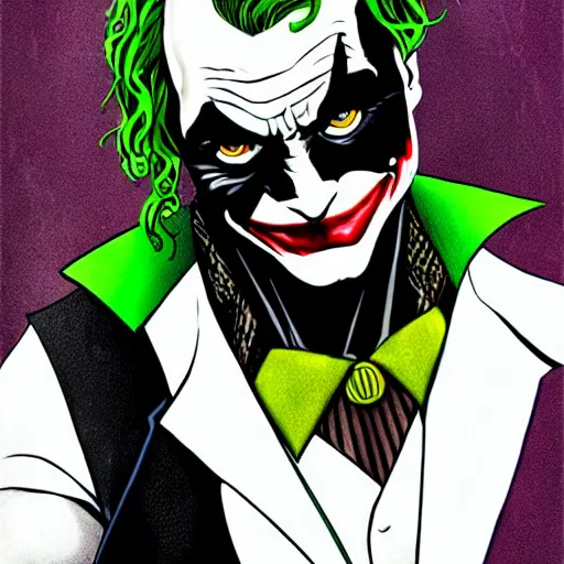 Image similar to the joker as batman