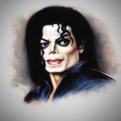 Image similar to michael jackson as two face, realistic, high quality