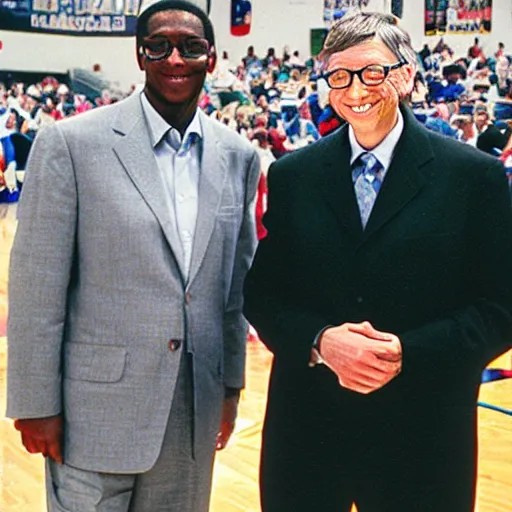 Prompt: Bill Gates as an NBA shooting guard