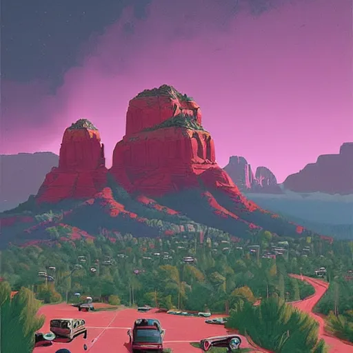 Prompt: Sedona Arizona 👽 by Simon stalenhag