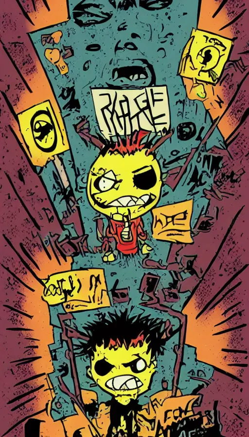 Image similar to rage, by jhonen vasquez