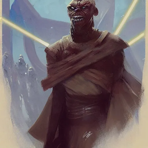 Prompt: concept art of a neimoidian from star wars prequels by greg rutkowski