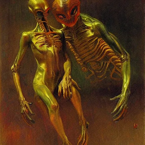 Image similar to alien by ilya repin