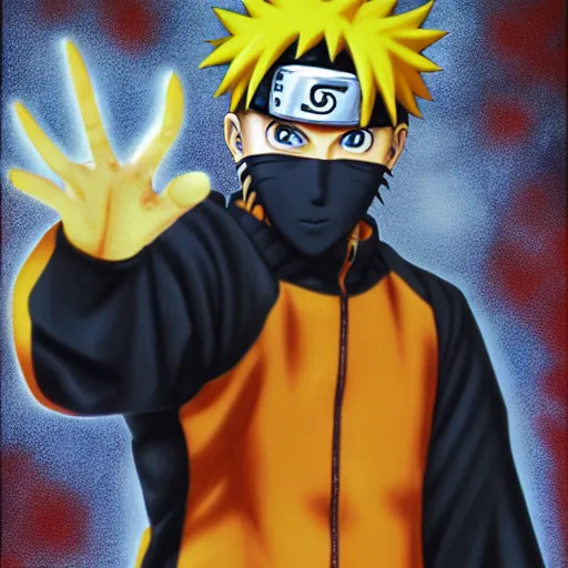 Prompt: naruto uzumaki, oil painting, extremely detailed, 4k
