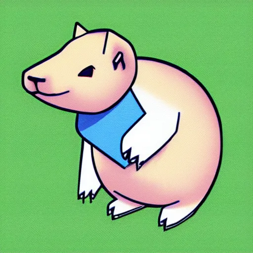 Image similar to cute electric type capybara based pokemon, game boy advance style