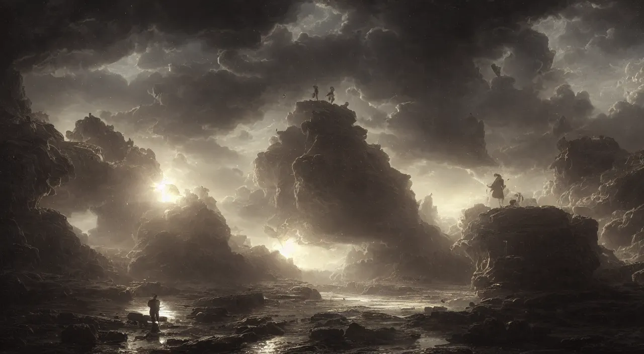 Image similar to curiosity on europa. andreas achenbach, artgerm, mikko lagerstedt, zack snyder, tokujin yoshioka