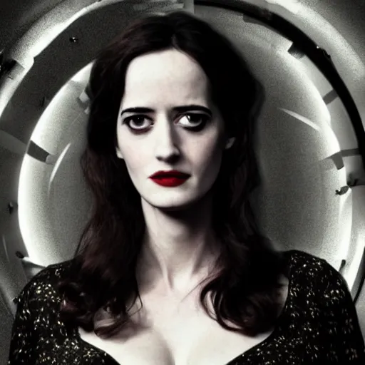 Prompt: a beautiful photograph of eva green as'doctor who ', time vortex in the background, detailed face, symmetrical face, extreme realism and detail, 8 k, completely framed, direct lighting, 3 5 mm photo, photorealistic, sharp focus