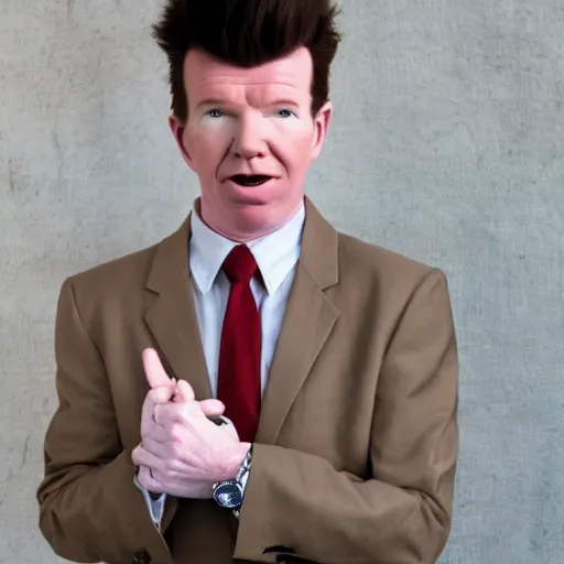 Prompt: Rack it Ralph as Rick astley, ultrarealistic