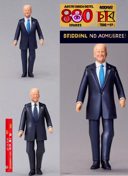 Prompt: 80mm resin detailed action figure of Joe Biden, Product Introduction Photos, 4K, Full body