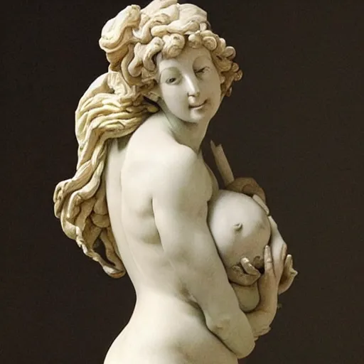 Prompt: “ a extremely detailed female figure stunning sculpture by bernini in 1 9 th century ”
