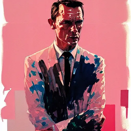 Image similar to portrait soft light, by frank mccarthy and conrad roset, inspired by james bond, paintbrush, fine,
