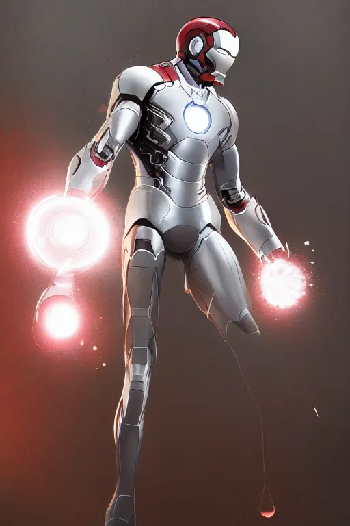 Prompt: Full body camera shot of marvel comics character, white superior iron man, full of details, digital illustration, concept art, smooth, by Ina Wong and wlop ，trending on cgsociety and artstation，8kHDR，light effect