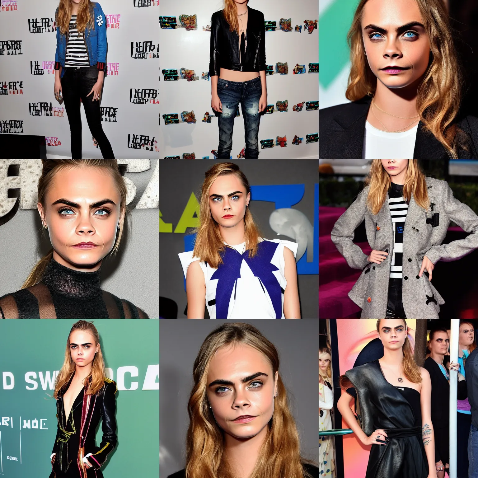 Prompt: cara delevingne, Pixar's 'Up'