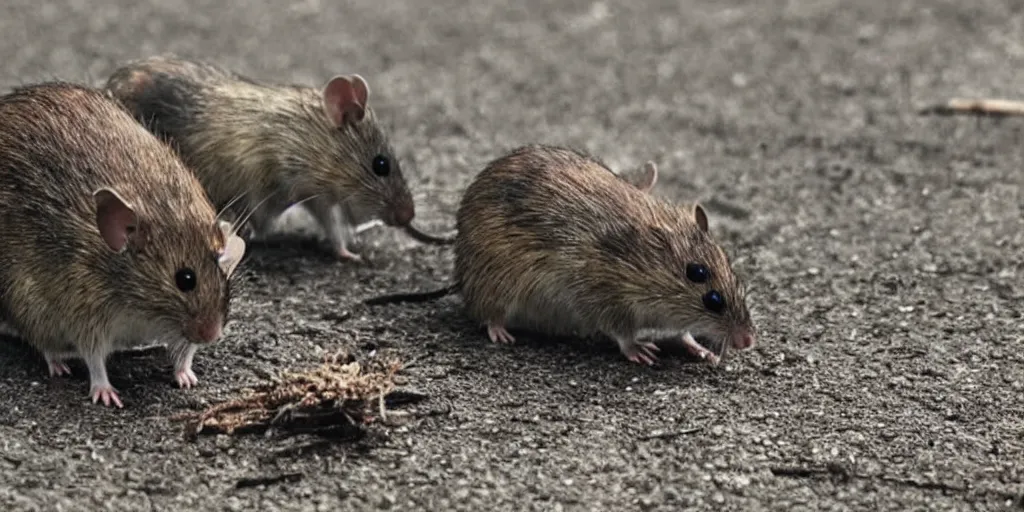 Prompt: photo of rodents attacking an airbase, terrifying, photorealistic, horror, hyperrealistic