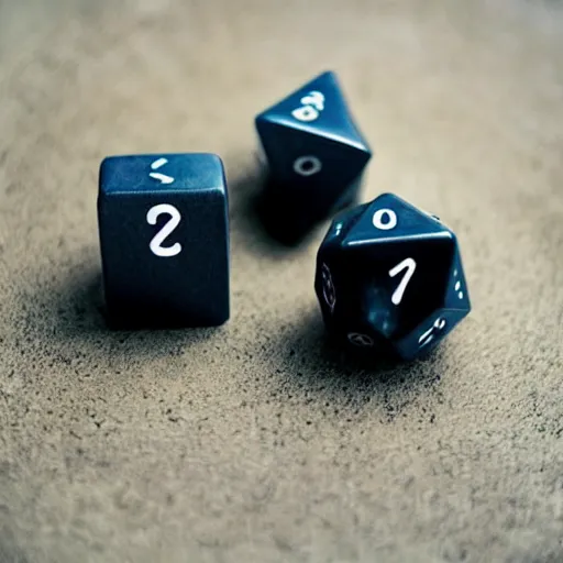 Prompt: D20 dice made out of charcoal sitting in fire