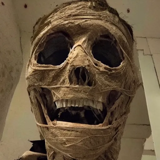 Image similar to mummified elon musk found in the ruins of his pyramid in the year 3 2 4 1