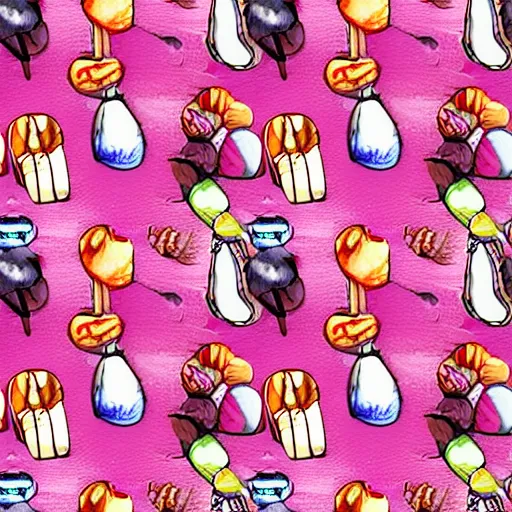 Image similar to repeating pattern seamless. watercolor. candy lollipop.