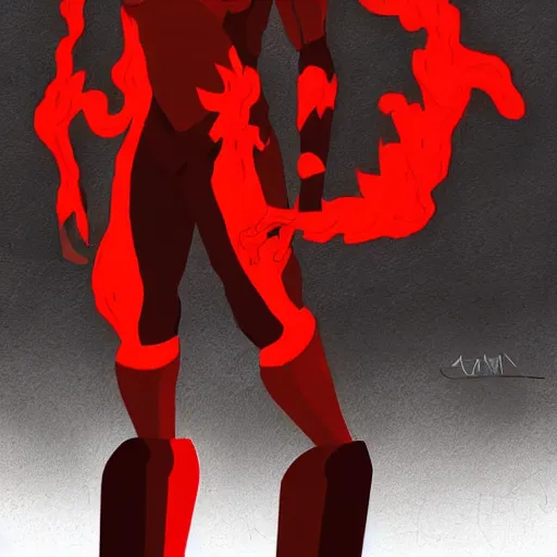 Prompt: Character design body made of fire, body with black and red lava, Lizardman Art, muscular male body, mecha humanoid with cyberpunk bomber jacket, concept art character, royalty, smooth, sharp focus, organic, deep shadows, sketch line art for character design