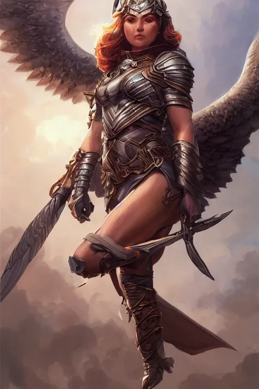 Image similar to amazon valkyrie athena, d & d, fantasy, portrait, highly detailed, headshot, digital painting, trending on artstation, concept art, sharp focus, illustration, art by artgerm and greg rutkowski and magali villeneuve