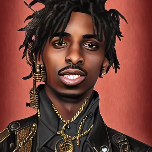 Prompt: playboi carti in steampunk style digital art 4 k the detailed super realistic