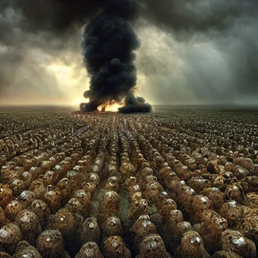 Prompt: award winning photograph of an apocalyptic verneshot that destroys all life on earth, national geographic