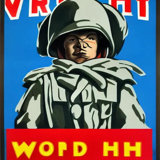 Image similar to a World War II propaganda poster for arch Linux