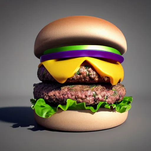 Prompt: Burger, octane render