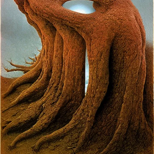 Image similar to a photo by Zdzislaw Beksinski