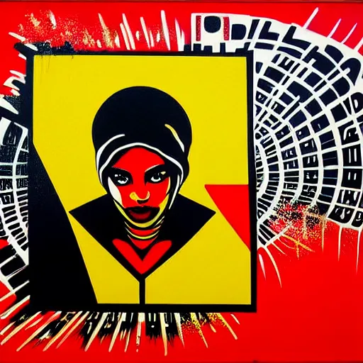 Image similar to graffiti, splash painting by shepard fairey